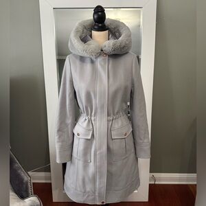 Ted Baker Aniyah wool/faux fur hooded parka